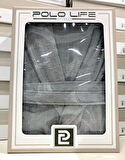 Polo Life Kutulu Bamboo Tek Bornoz Şalyaka-Gri (XL Beden)