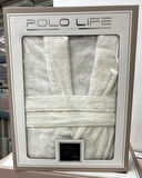 Polo Life Kutulu Bamboo Tek Bornoz Şalyaka-Krem (XXL Beden)