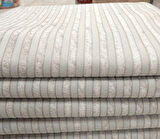 Süngerli Kadife Gofre Çizgili Kaymaz Koltuk Örtüsü (170x210)-Gri