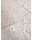 Pamuklu Bukle Lüks Kilim (60x100)-Spiral Düz Krem