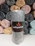 Lotusline Ranforce Fitted Lastikli Battal Çift Kişilik Çarşaf Seti (180x200+30)-Gri