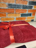 Özdilek Svv Border Kalın ve Süper Emici Yeni Seri Banyo Havlusu (76x147) - Brick Red (Kırmızı)