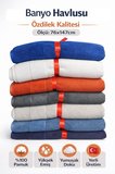 Özdilek Svv Border Kalın ve Süper Emici Yeni Seri Banyo Havlusu (76x147) - Ocean Blue (Okyanus Mavisi)