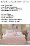 Özdilek -Chevron Pudra- Çift Kişilik Yatak Örtülü Nevresim Takımı (6 Yastık Kılıflı)