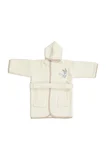 Özdilek Bambu Ashley Yenidoğan Bebek Bornoz Seti-Bugs Bunny Goal Kreme Bej