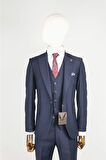 Slim Fit Düz Desenli Takım Elbise