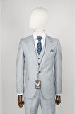 Slim Fit Düz Desenli Takım Elbise