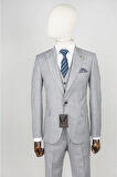 Slim Fit Düz Desenli Takım Elbise