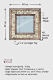 Wicker Mistik Traverten Dekoratif Ayna – 40×40 cm