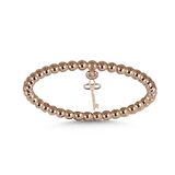 Altın Rose Renk Minimal Anahtar Yüzük 