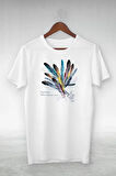 ModaSize Unisex Baskılı Oversize T-Shirt - Beyaz