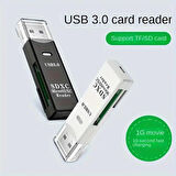 USB 3.0 Micro SD/TF Çoklu Kart Okuyucu Adaptör, Kamera Hafızasından Fotoğraf ve Veri Aktarma