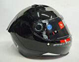 Mt Kask Mt Revenge 2 Solıd A11 Gloss Black Şeffaf Vizörlü 2XL