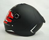 Mt Kask Mt Revenge 2 Solid A1 Matt Black Şeffaf Vizörlü 2XL