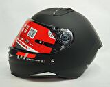 Mt Kask Mt Revenge 2 Solid A1 Matt Black Şeffaf Vizörlü 2XL