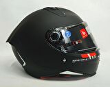 Mt Kask Mt Revenge 2 Solid A1 Matt Black Şeffaf Vizörlü 2XL