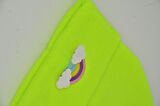 Mottomia Trend Neon Sarı Yılbaşı Gökkuşağı Figürlü Unisex Kadın/Erkek Hediyelik Bere