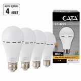 Cata CT-4229 9 W E27 Duy Şarjlı LED Ampul Beyaz 4 Adet