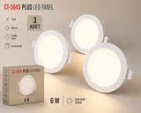 Cata CT-5645 Plus LED Panel Gün Işığı 6W 3000K 3 Adet