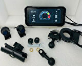 XYauto motosiklet navigasyon carplay androidauto ön arka çift kamera kayıt dvr Lastik basinc gostergeli
