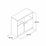 Tanmob MTD0302 İnci 90 cm Kapaklı Çekmeceli Alt Mutfak Dolabı Çam