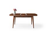 ESSEN MASA VE ETRO SANDALYE TAKIMI, CEVİZ, 130x80