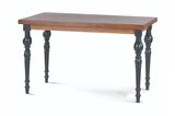 DAMLA SABİT MASA VE DEKOPAJLI SANDALYE TAKIMI, CEVİZ ANTRASİT, 125x80