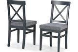 DAMLA SABİT MASA VE ÇAPRAZ DÖŞEMELİ SANDALYE TAKIMI, ANTRASİT, 125x80