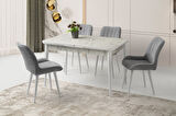 RÜZGAR HG MASA, ALORA SANDALYE, MARMO, 130x80