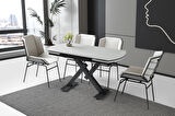STEEL HG MASA, FIERA SANDALYE, AÇIK GRİ, 130x80
