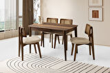 MADRİD MASA, ZİON SANDALYE, CEVİZ, 120x70