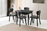 MADRİD HG MASA, RİVONE SANDALYE, KOYU GRİ, 100x60