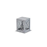 Metal Mumluk Beyaz+Mum Hediyeli 8cm