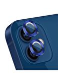 İphone 11 Uyumlu Temperli Cam Metal Gövde Halka Kamera Lens Koruyucu