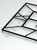 Yatay Roma Rakamlı Metal Duvar Saati 45x30cm