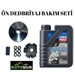 Mondial 50 Znu Ec Yarım Ön Varyatör Yağlı Bakım seti Liqui Moly Street 10w40 M2206