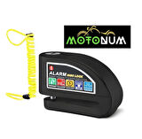 Motosiklet Alarmlı Disk Kilidi - Hatırlatma Kablolu  M0002