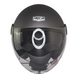 FR612 Mat Gri Motosiklet Kaskı Güneş Vizörlü Yarım Açık Motorcu Kask