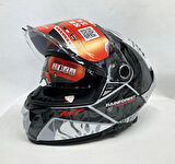 MT Thunder 4sv Rainforest C2 Şefaf Vizörlü Kask Parlak Renk XL