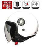 FR612 Italy Motosiklet Kaskı Güneş Vizörlü Yarım Açık Motorcu Kask