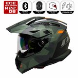 FR805 Solda Cross Motosiklet Kaskı Güneş Vizörlü Enduro Full Face Kask