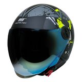 FX101 Neon Camo Motosiklet Kaskı Yarım Açık Motorcu Kask