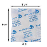 Marispacks 25 G X 25 Adet Silikajel Nem Alıcı Paket (nonwoven, Metalize Doypack Ambalajda)