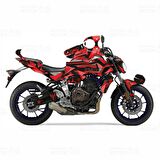 Yamaha MT 07 Colorful Camo Design Sticker Seti