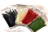 6 Renkli Kablo Bağı Cırt Klips Plastik Kelepçe 100x2,5 600 Adet