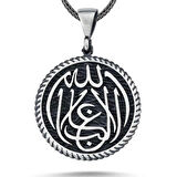 MuI MuI Gümüş La Galiba İllallah Yazılı Gümüş Kolye