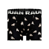 Munivy Juan Raul Köpek Desenli Siyah Rahat Erkek Boxer