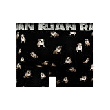 Munivy Juan Raul Köpek Desenli Siyah Rahat Erkek Boxer