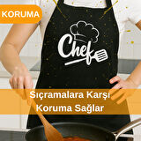 Beylini Mutfak Önlüğü Sıçramalara Dayanıklı Leke Tutmaz Yıkanabilir Chef Mutfak Önlüğü 55X65 cm