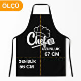 Beylini Mutfak Önlüğü Sıçramalara Dayanıklı Leke Tutmaz Yıkanabilir Chef Mutfak Önlüğü 55X65 cm